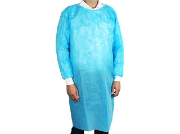 Protective gown blue arm long 125x150cm St
